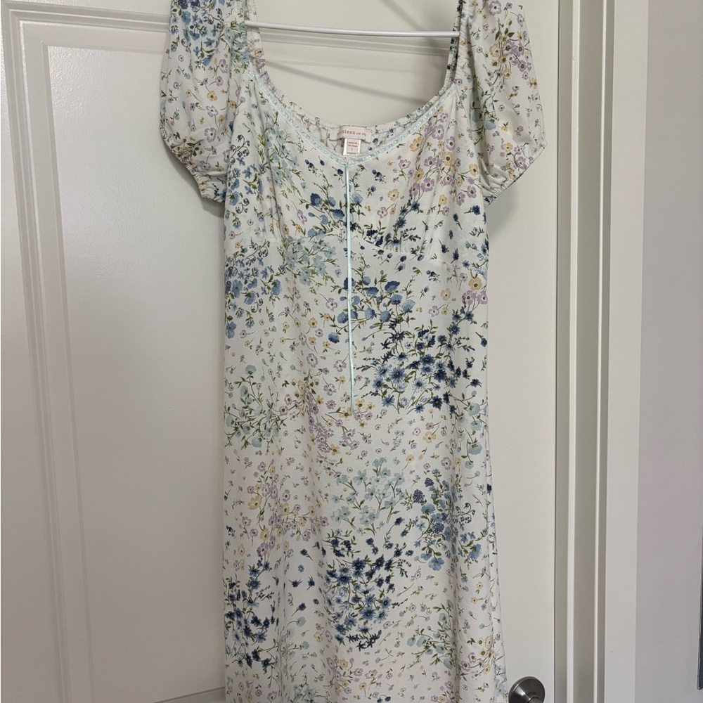Floral Print Women's Midi Dress